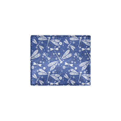 Dragonfly Pattern Print Design 03 Men's ID Card Wallet