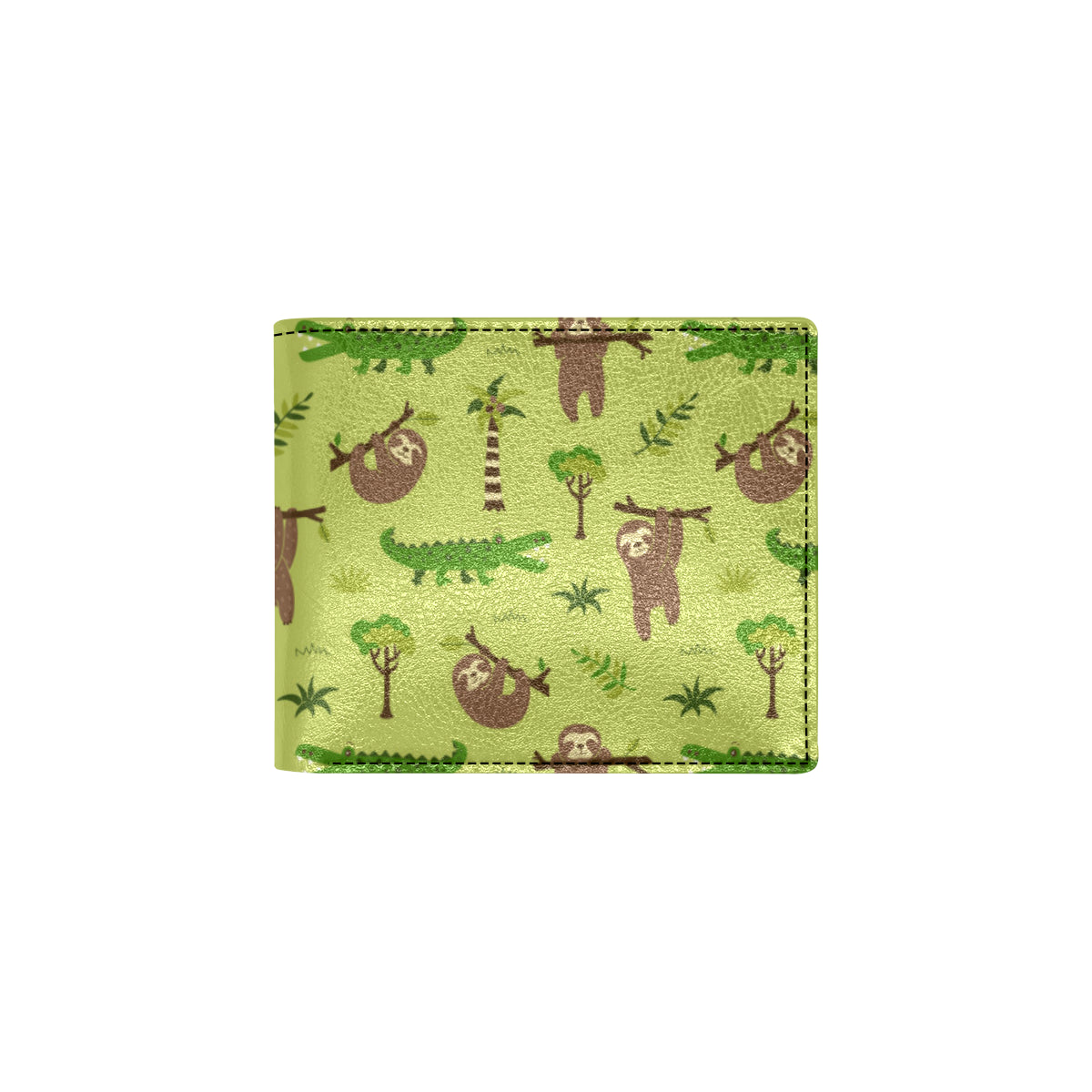 Alligator Pattern Print Design 04 Men's ID Card Wallet