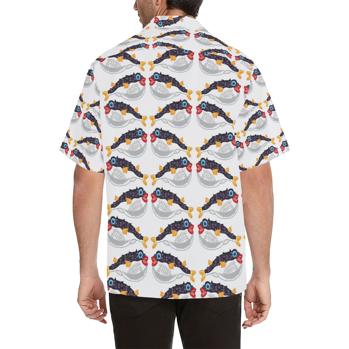 Fugu Pattern Print Design 03 Men's Hawaiian Shirt