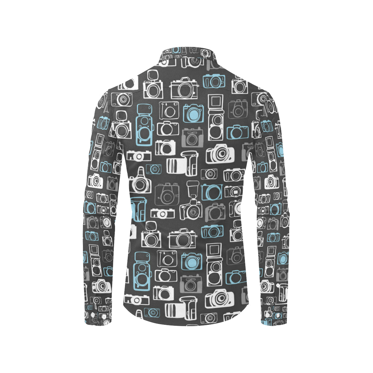 Camera Pattern Print Design 04 Men's Long Sleeve Shirt