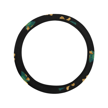 Hula Bear Pattern Print Design 06 Steering Wheel Cover with Elastic Edge