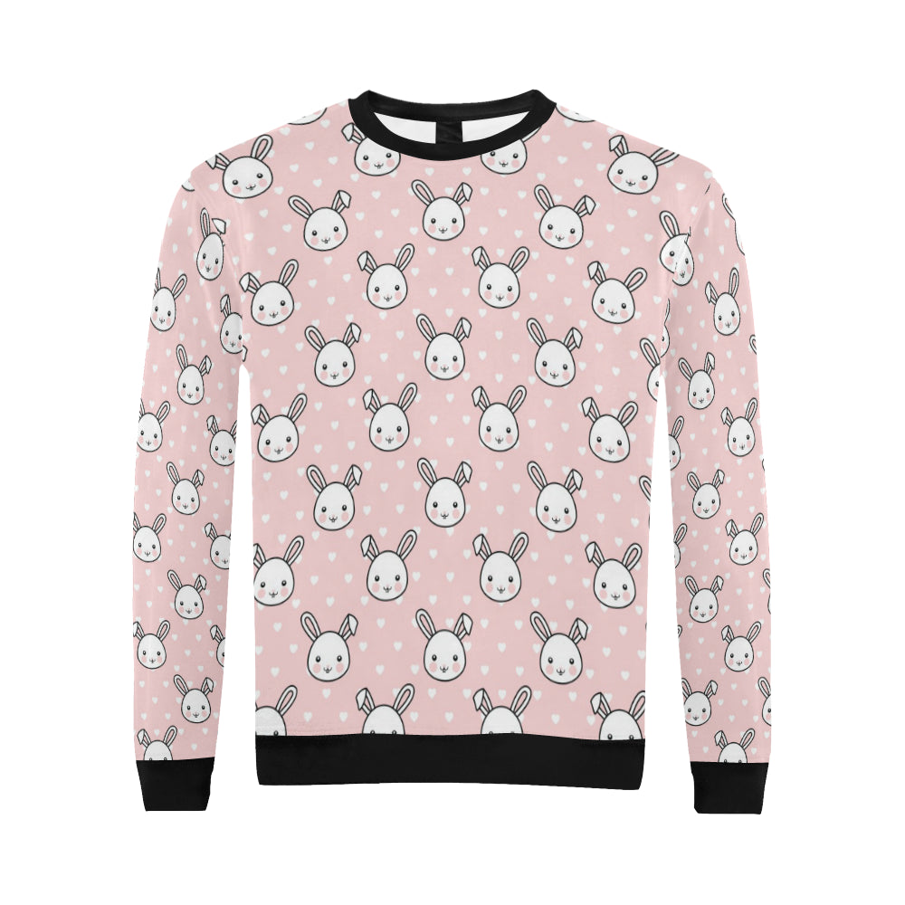 Rabbit Pattern Print Design RB02 Men Long Sleeve Sweatshirt