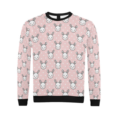 Rabbit Pattern Print Design RB02 Men Long Sleeve Sweatshirt