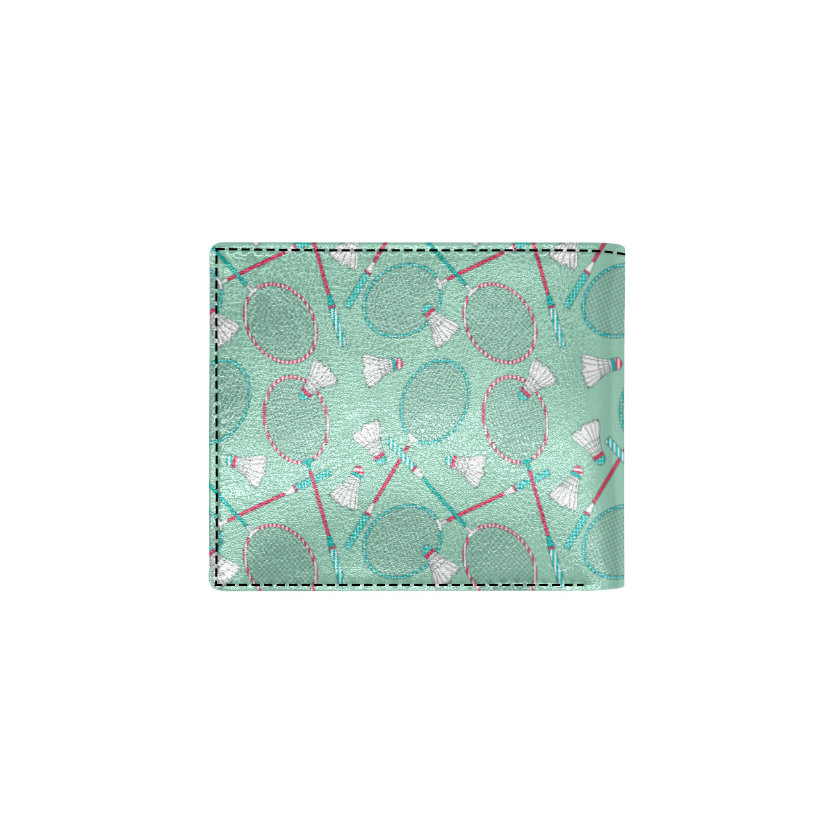 Badminton Pattern Print Design 05 Men's ID Card Wallet