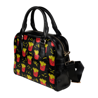 French Fried Pattern Print Design 03 Shoulder Handbag