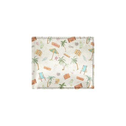Beach Themed Pattern Print Design 05 Men's ID Card Wallet