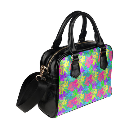 Neon Tropical Pattern Print Design A03 Shoulder Handbag