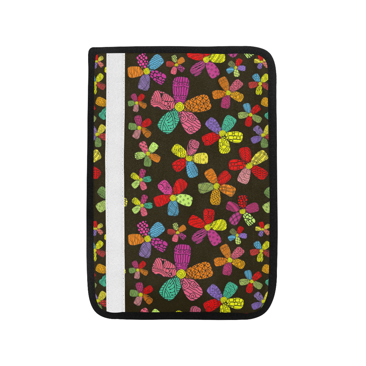 Flower Power Colorful Print Pattern Car Seat Belt Cover