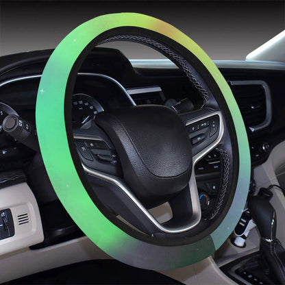 Aurora Borealis Pattern Print Design 03 Steering Wheel Cover with Elastic Edge