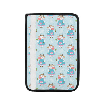 Cattle Happy Pattern Print Design 03 Car Seat Belt Cover
