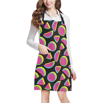 Watermelon Pattern Print Design WM07 Apron with Pocket