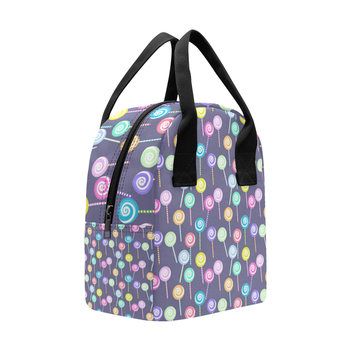 Lollipop Pattern Print Design LL03 Insulated Lunch Bag