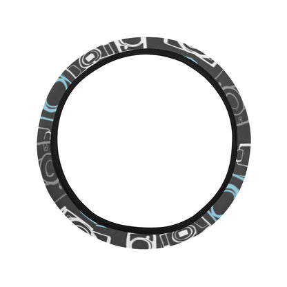 Camera Pattern Print Design 04 Steering Wheel Cover with Elastic Edge