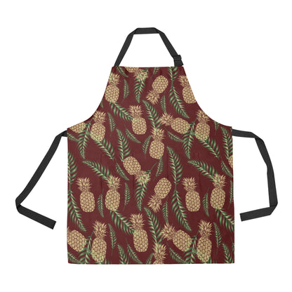 Pineapple Pattern Print Design PP013 Apron with Pocket