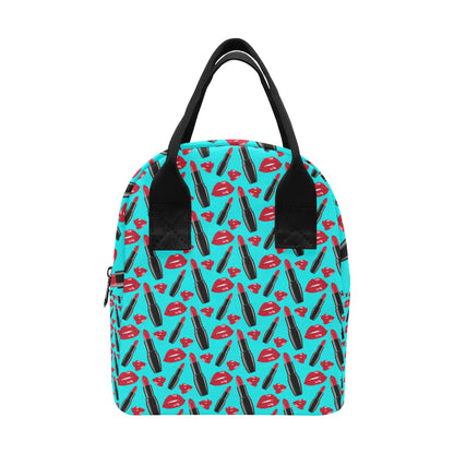 Lipstick Pattern Print Design LT02 Insulated Lunch Bag