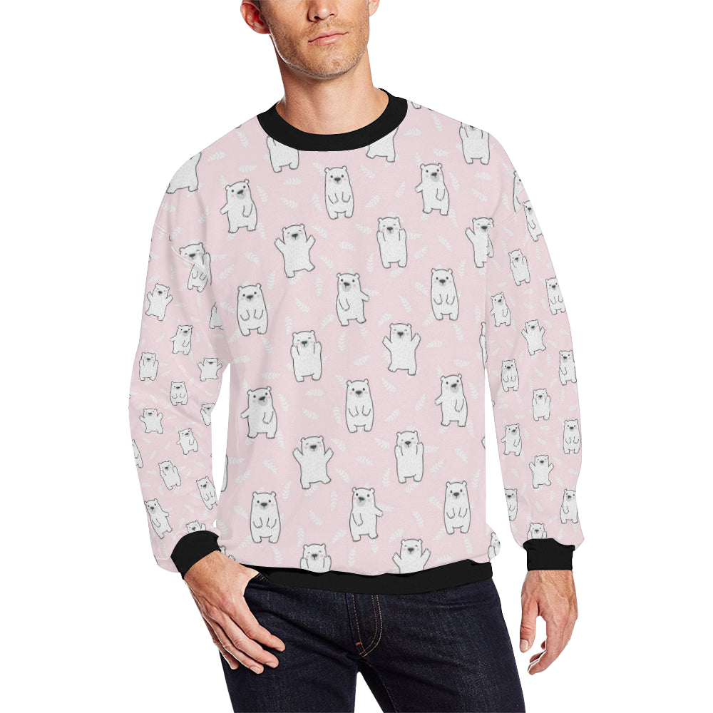 Polar Bear Pattern Print Design PB09 Men Long Sleeve Sweatshirt