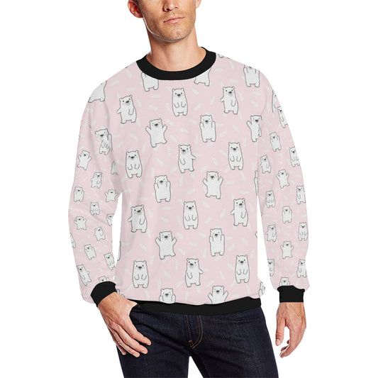 Polar Bear Pattern Print Design PB09 Men Long Sleeve Sweatshirt