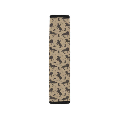 Cowboy Pattern Print Design 05 Car Seat Belt Cover