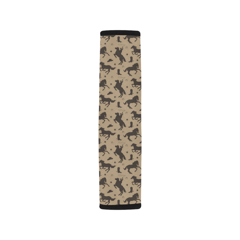 Cowboy Pattern Print Design 05 Car Seat Belt Cover