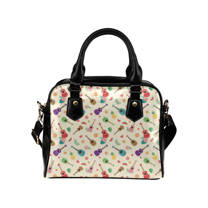 Ukulele Pattern Print Design 01 Shoulder Handbag