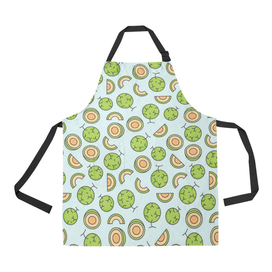Cantaloupe Pattern Print Design 02 Apron with Pocket
