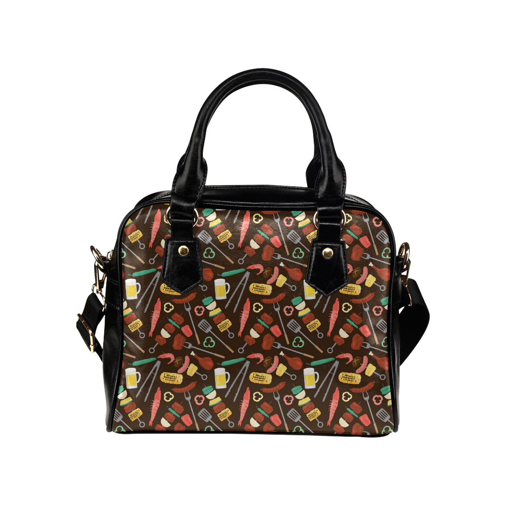 Barbecue Pattern Print Design 05 Shoulder Handbag