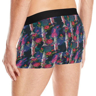 Barracuda with Folwer Pattern Print Design 01 Men's Boxer Briefs