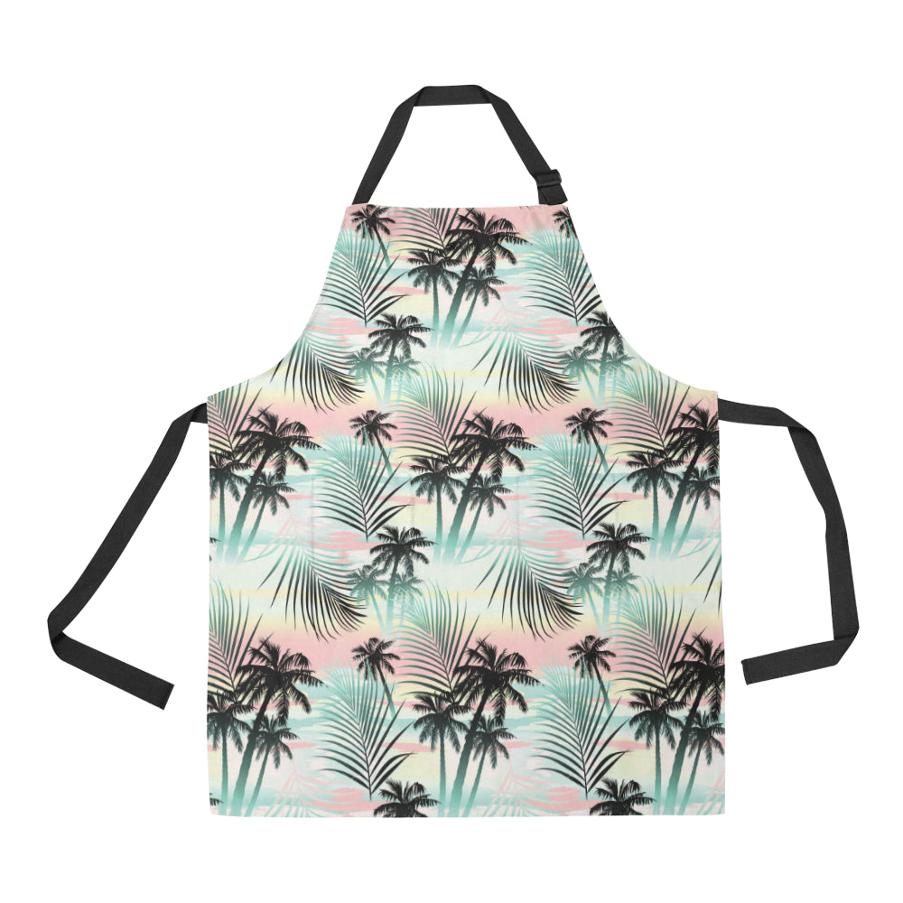 Palm Tree Pattern Print Design A03 Apron with Pocket