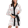 Bull Terriers Pattern Print Design 08 Women's Short Kimono