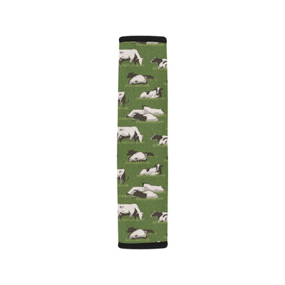 Cow on Grass Print Pattern Car Seat Belt Cover