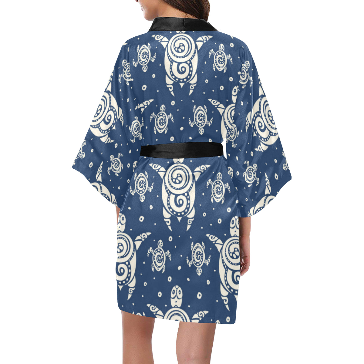 Sea Turtle Tribal Women's Short Kimono