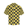 Checkered Yellow Pattern Print Design 03 Men's Hawaiian Shirt