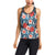 Red Hibiscus Blue Scene Women's Racerback Tank Top