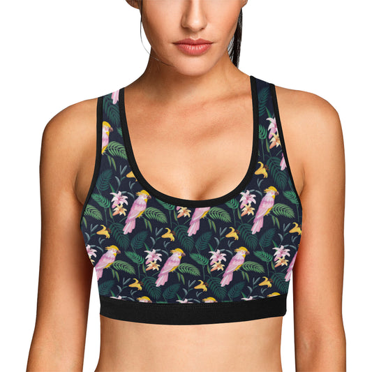 Cockatoo Pattern Print Design 03 Sports Bra