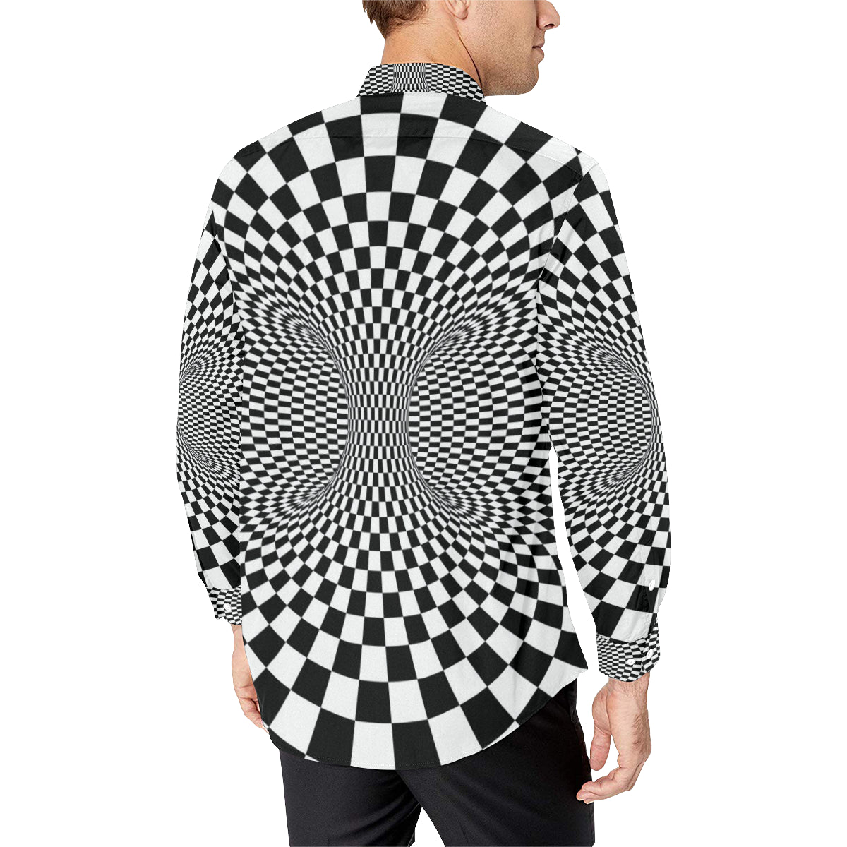 Optical illusion Projection Torus Men's Long Sleeve Shirt