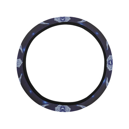 Aries Zodiac Pattern Print Design 01 Steering Wheel Cover with Elastic Edge