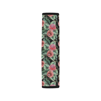 Dahlia Pattern Print Design DH06 Car Seat Belt Cover