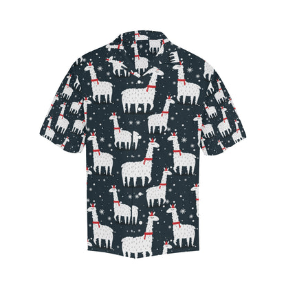 Alpaca Pattern Print Design 04 Men's Hawaiian Shirt
