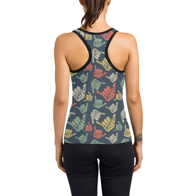 Surf Hand sign Women's Racerback Tank Top