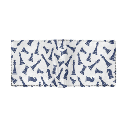 Chess Pattern Print Design 03 Men's ID Card Wallet