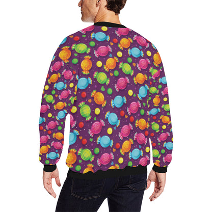 Candy Pattern Print Design CA05 Men Long Sleeve Sweatshirt