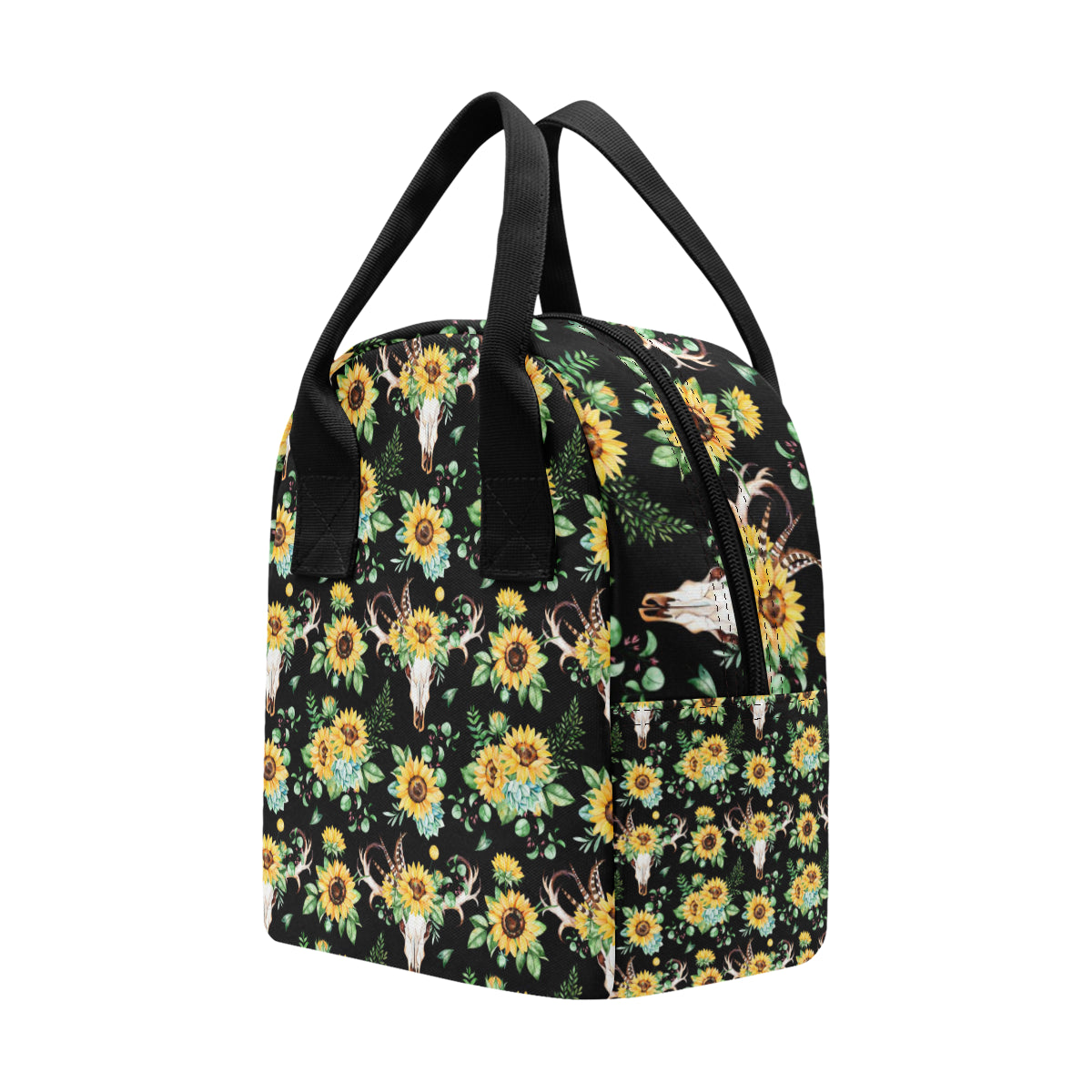 Sunflower Pattern Print Design SF08 Insulated Lunch Bag