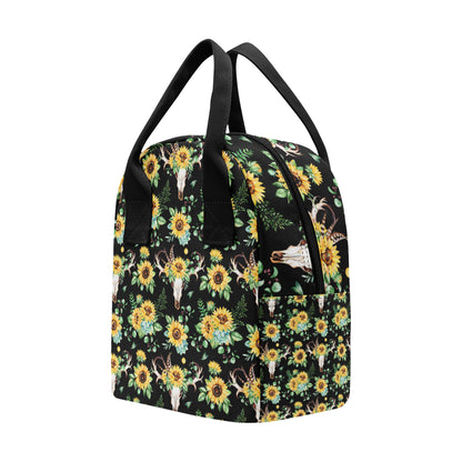 Sunflower Pattern Print Design SF08 Insulated Lunch Bag