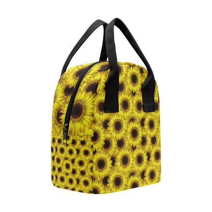 Sunflower Pattern Print Design SF011 Insulated Lunch Bag