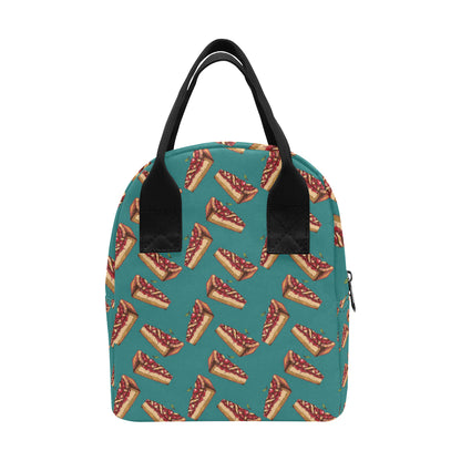 Cheesecake Cherry Pattern Print Design CK03 Insulated Lunch Bag