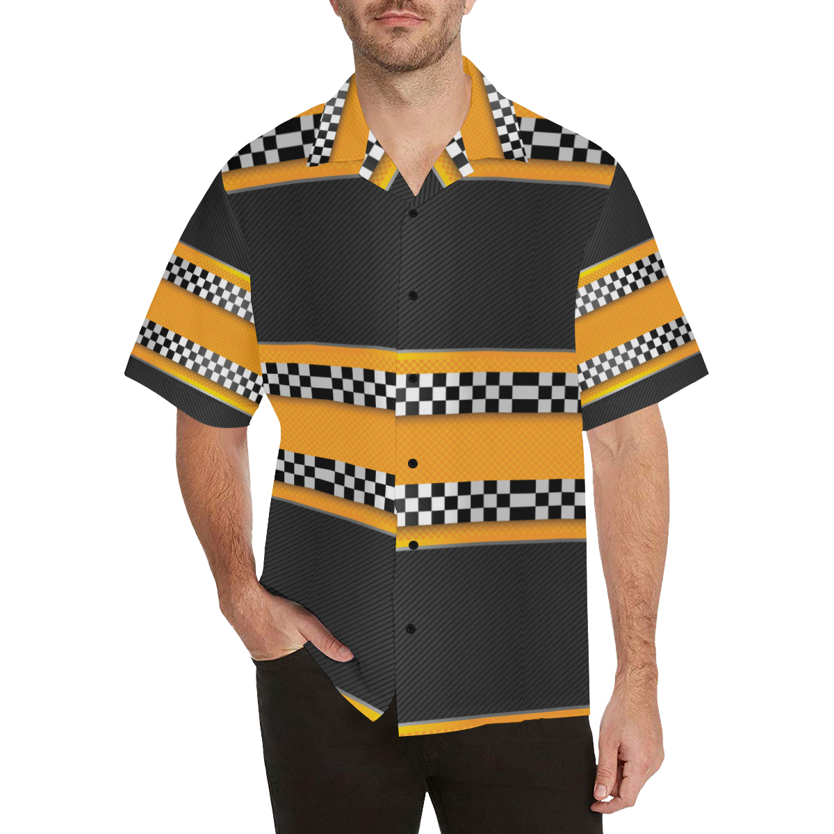 Checkered Pattern Print Design 01 Men's Hawaiian Shirt