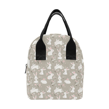 Rabbit Pattern Print Design RB03 Insulated Lunch Bag