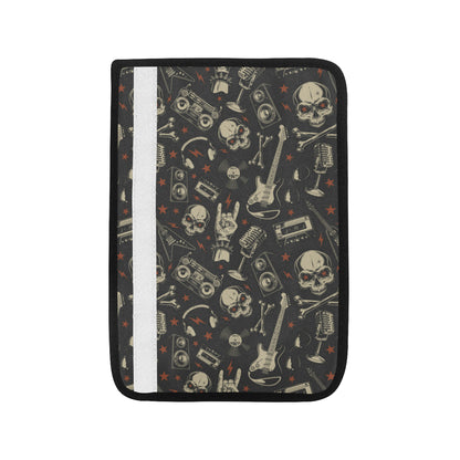 Rock and Roll Skull Pattern Print Design A03 Car Seat Belt Cover