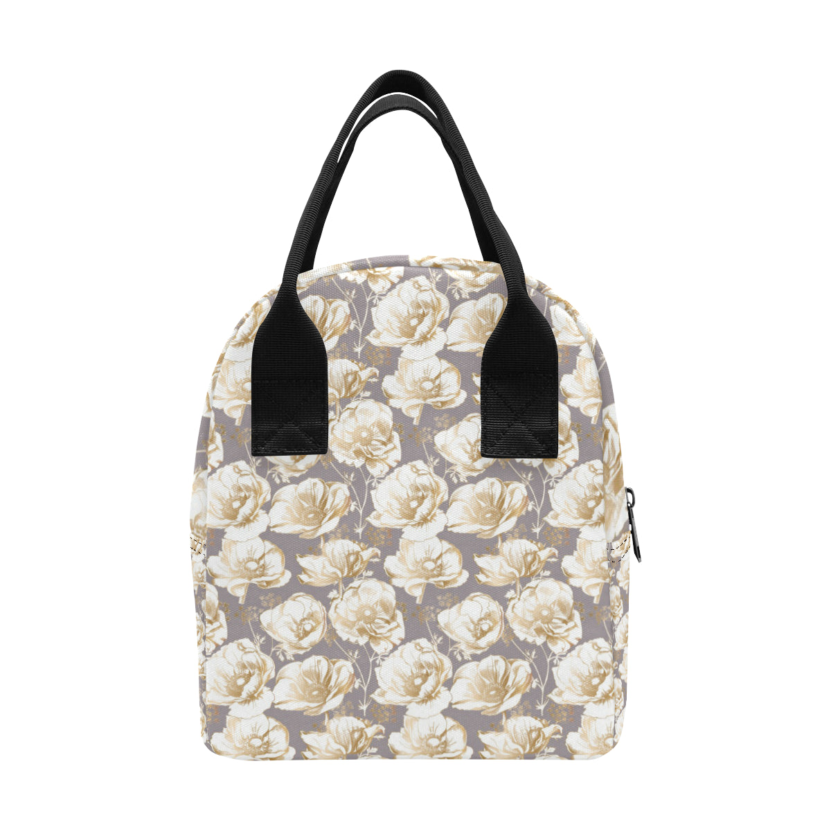 Anemone Pattern Print Design AM05 Insulated Lunch Bag