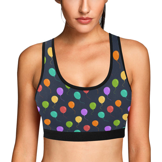 Ballon Colorful Pattern Print Design 03 Sports Bra